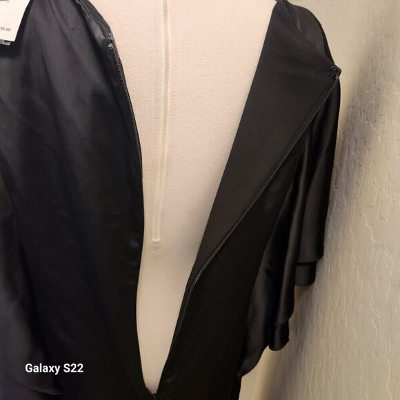 Ralph Lauren Black Silk Feel Midi Dress. Host Pick. Size 12 - Picture 7 of 9